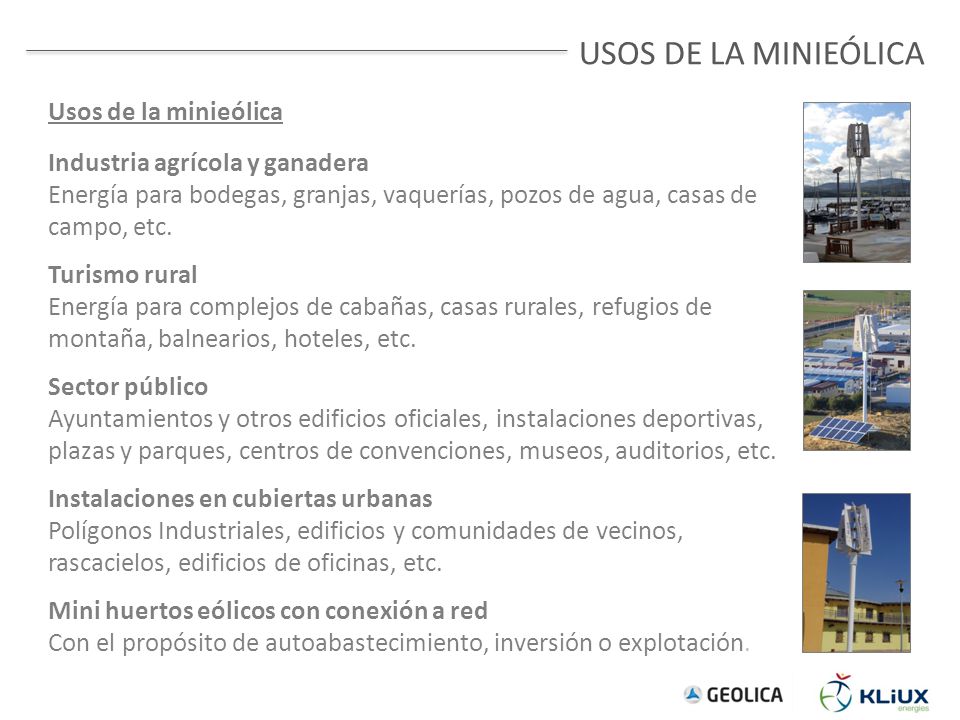 USOS DE LA MINIEÓLICA
