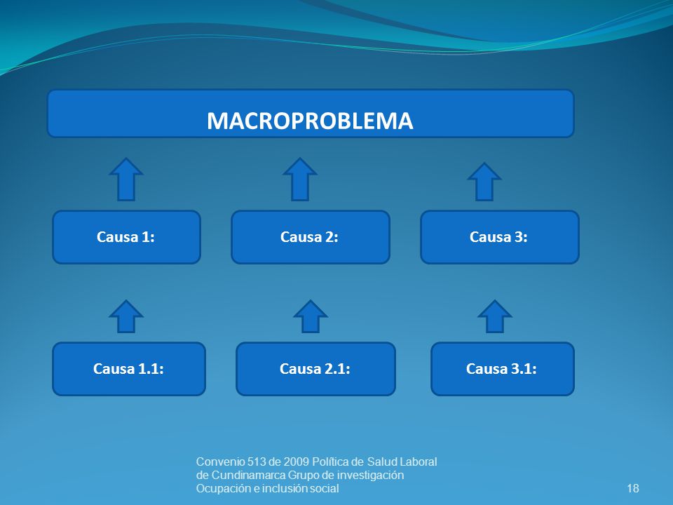 MACROPROBLEMA Causa 1: Causa 2: Causa 3: Causa 1.1: Causa 2.1: