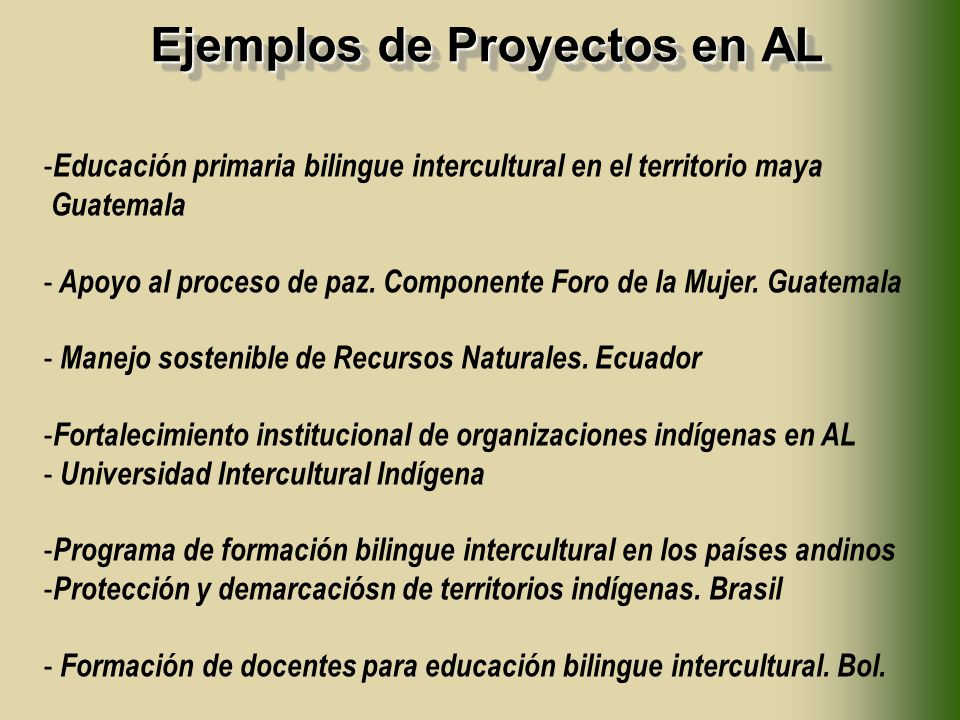 Ejemplos de Proyectos en AL