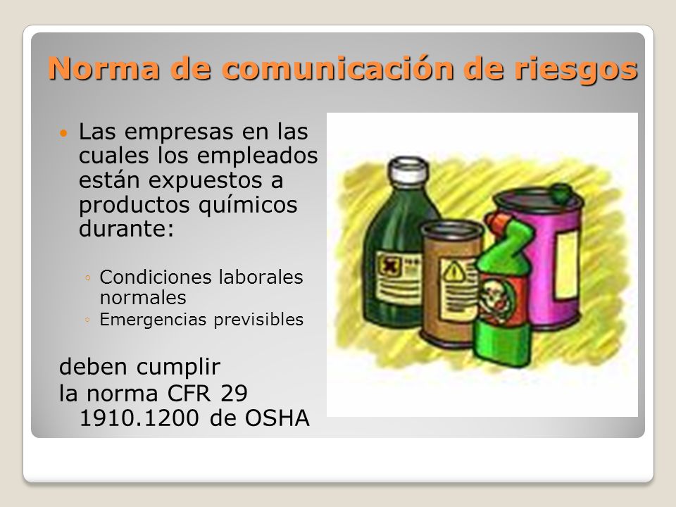 Norma de comunicación de riesgos