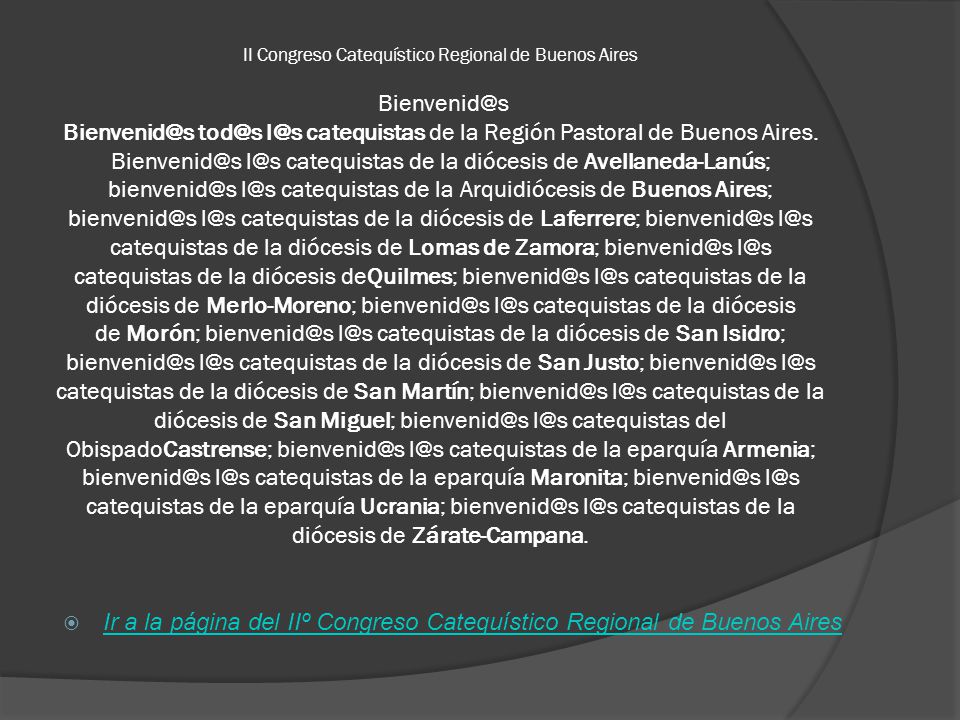 Ir a la página del IIº Congreso Catequístico Regional de Buenos Aires