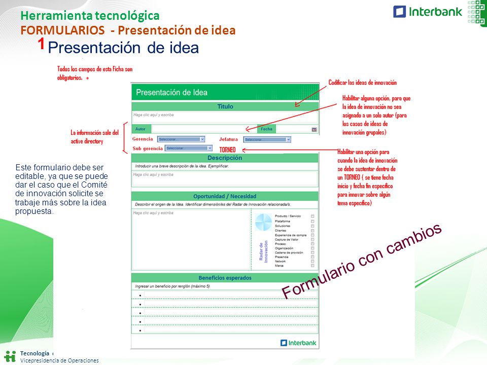 Formulario con cambios