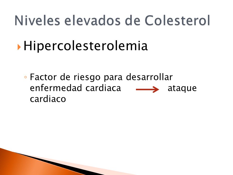 Niveles elevados de Colesterol