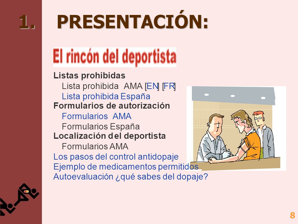 1. PRESENTACIÓN: Listas prohibidas Lista prohibida AMA [ EN ] [ FR ]