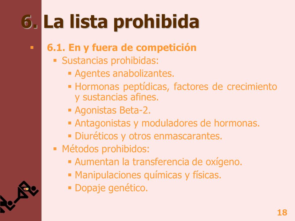6. La lista prohibida 6.1. En y fuera de competición