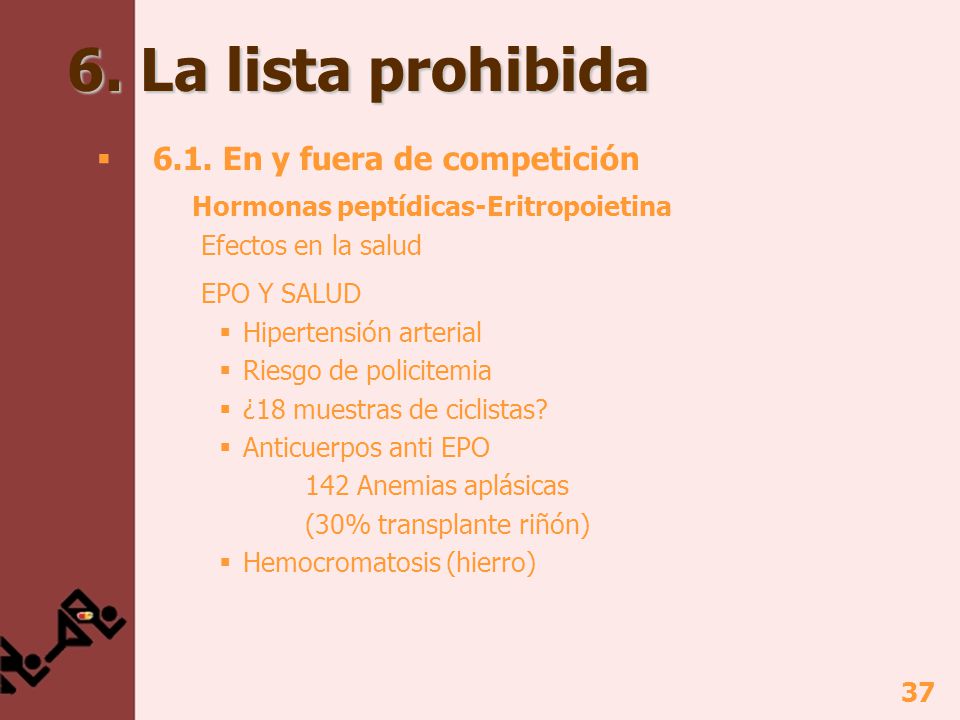 6. La lista prohibida 6.1. En y fuera de competición