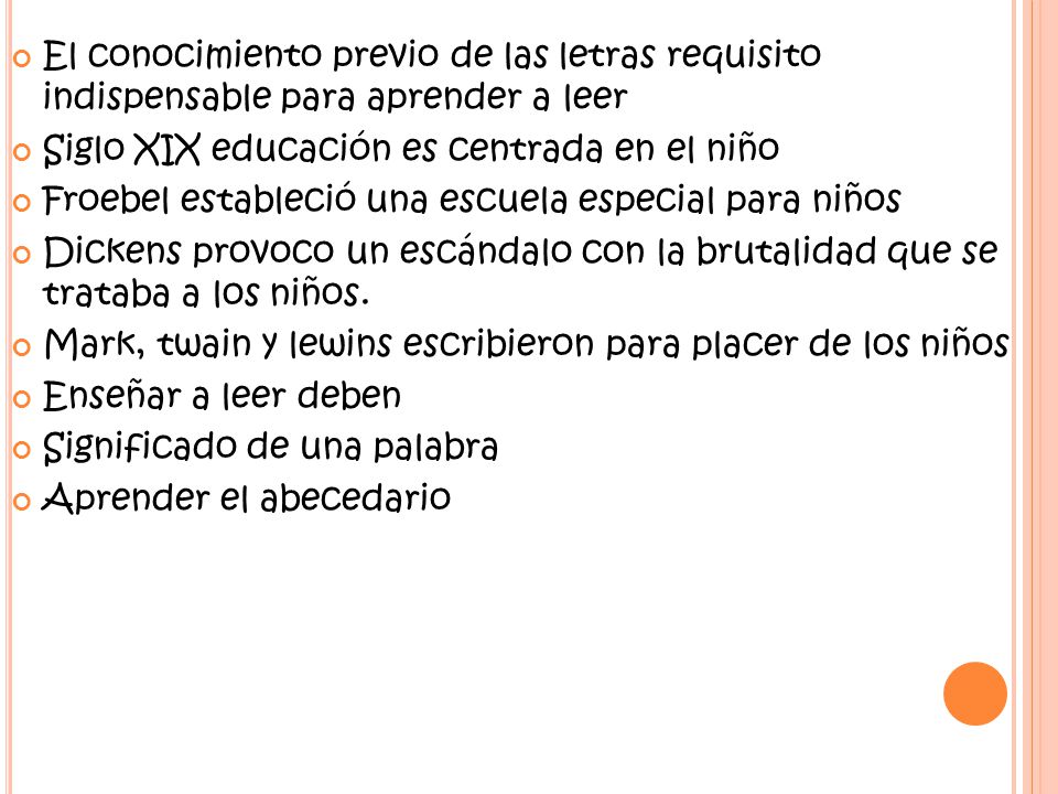 El conocimiento previo de las letras requisito indispensable para aprender a leer