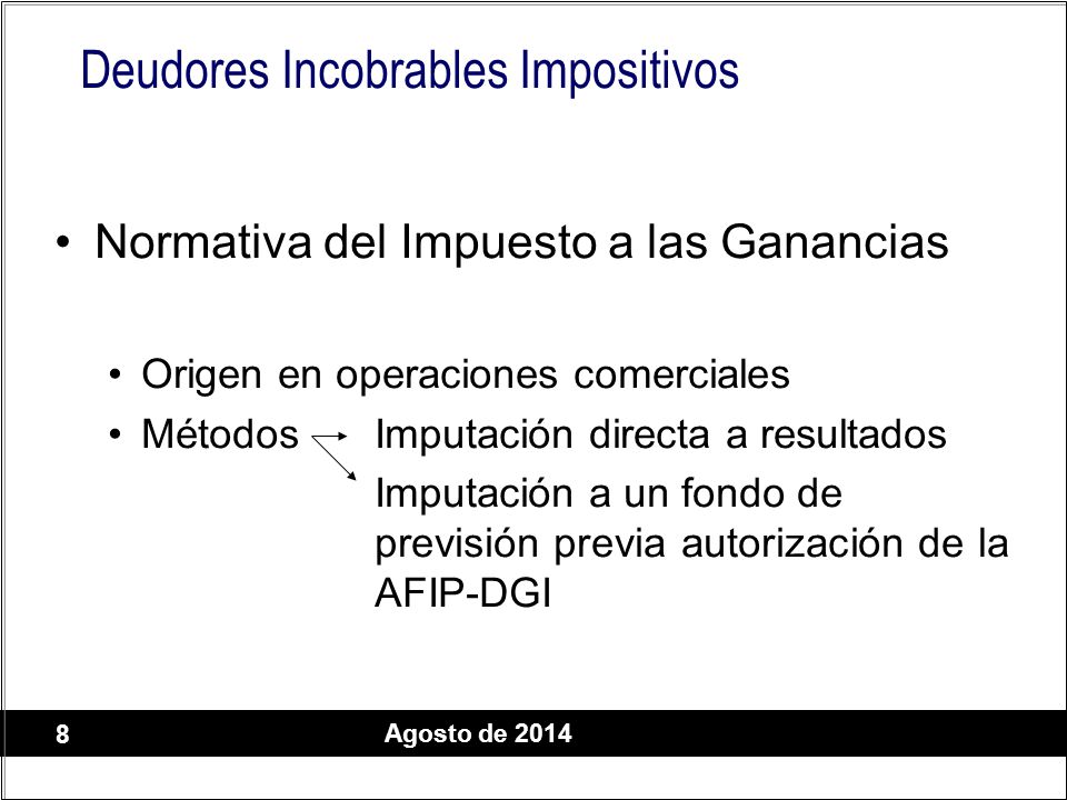 Deudores Incobrables Impositivos