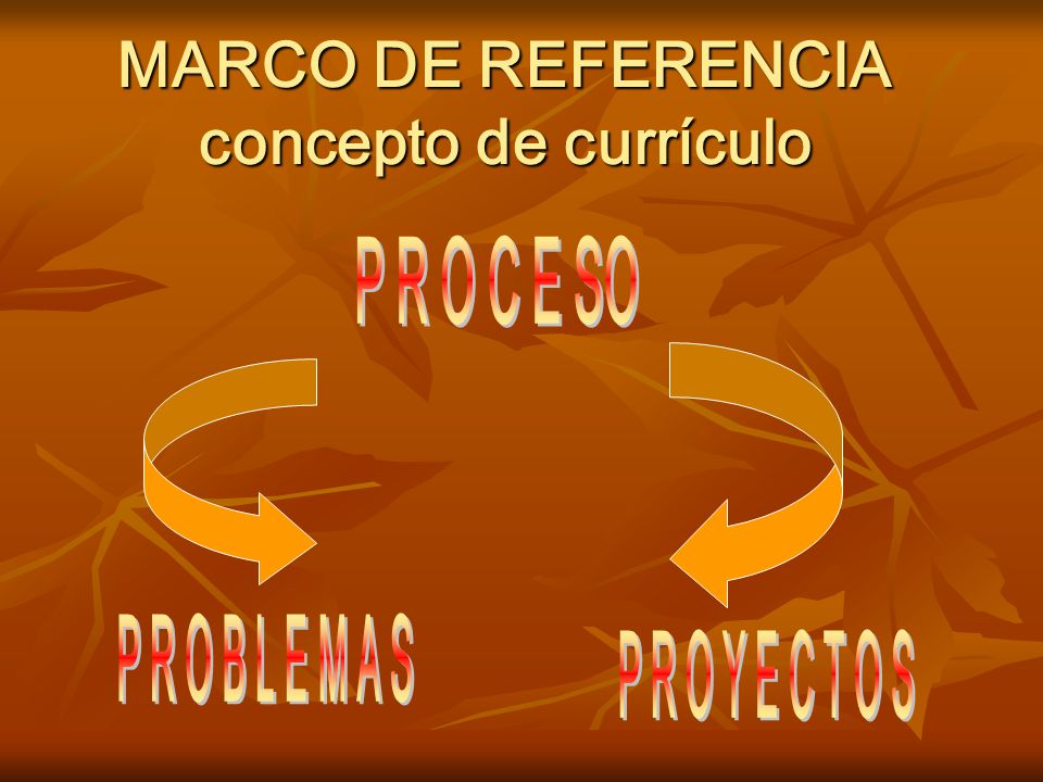 MARCO DE REFERENCIA concepto de currículo