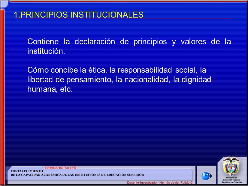 1.PRINCIPIOS INSTITUCIONALES