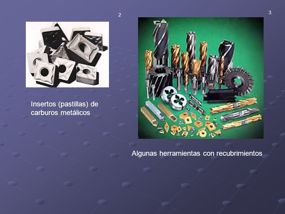 Insertos (pastillas) de carburos metálicos