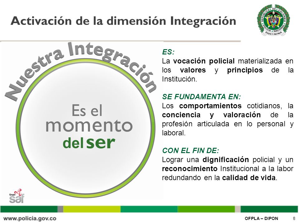 Activación de la dimensión Integración