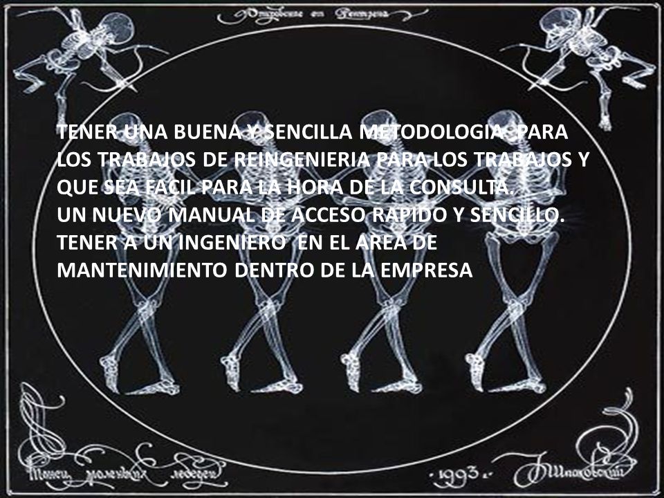 TENER UNA BUENA Y SENCILLA METODOLOGIA PARA LOS TRABAJOS DE REINGENIERIA PARA LOS TRABAJOS Y QUE SEA FACIL PARA LA HORA DE LA CONSULTA.
