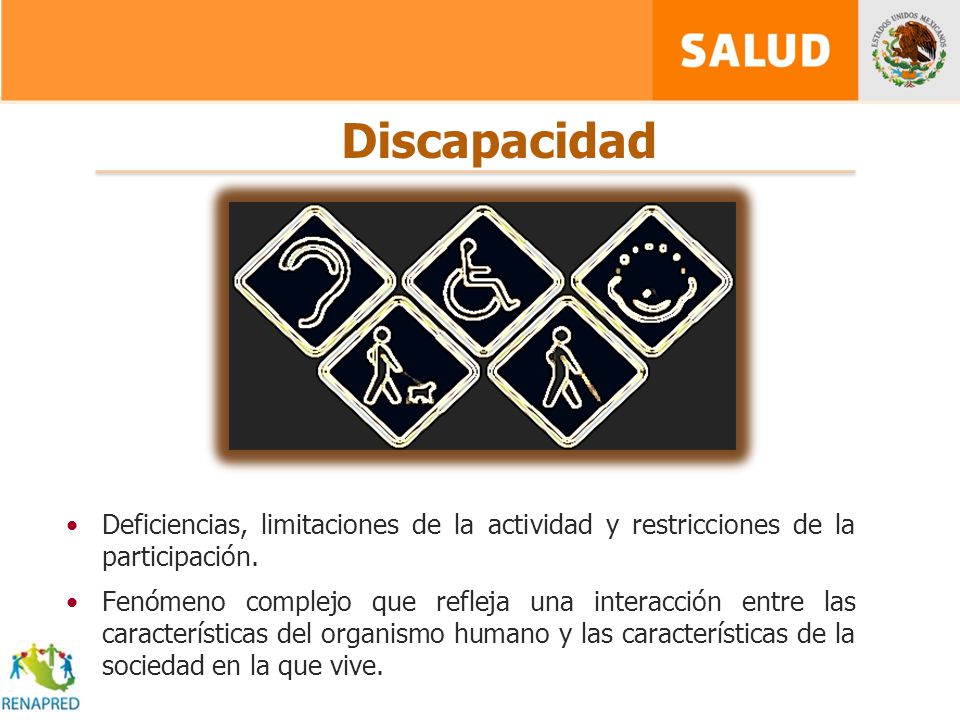 Discapacidad Deficiencias, limitaciones de la actividad y restricciones de la participación.