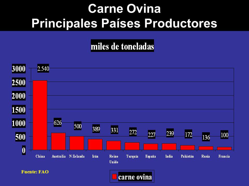 Carne Ovina Principales Países Productores