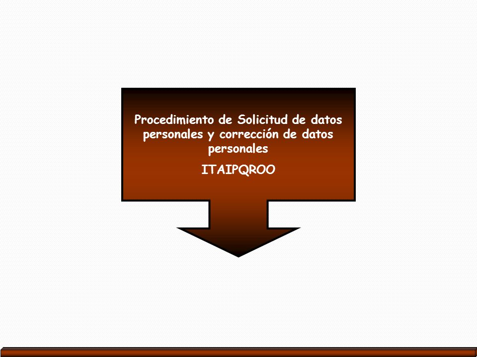 Procedimiento de Solicitud de datos personales y corrección de datos personales