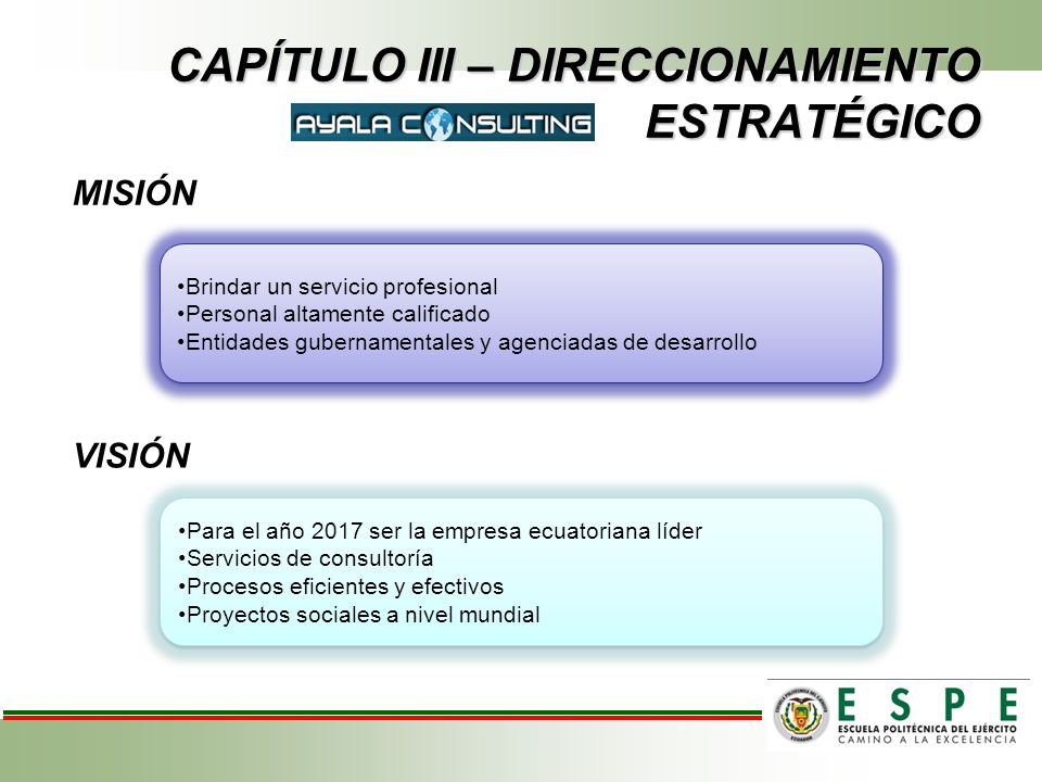CAPÍTULO III – DIRECCIONAMIENTO ESTRATÉGICO
