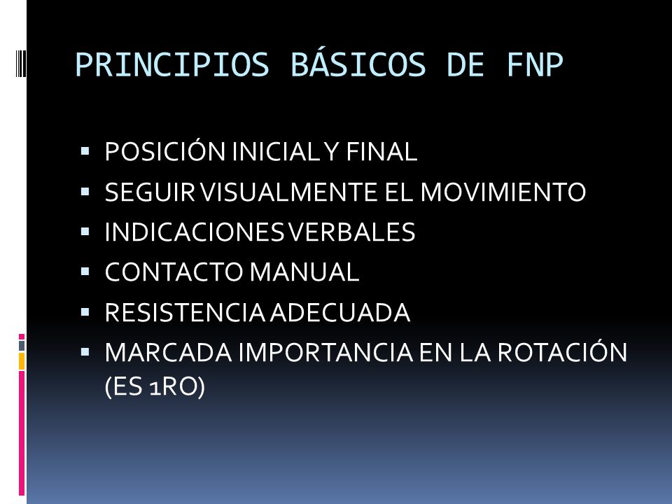 PRINCIPIOS BÁSICOS DE FNP
