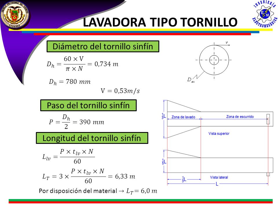 LAVADORA TIPO TORNILLO