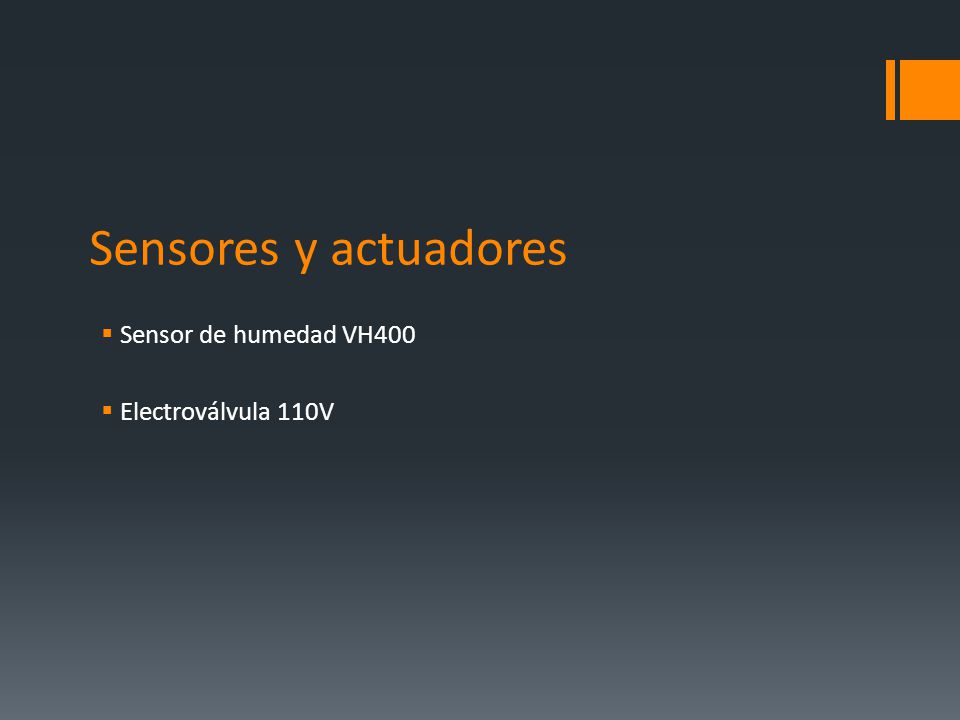 Sensores y actuadores Sensor de humedad VH400 Electroválvula 110V