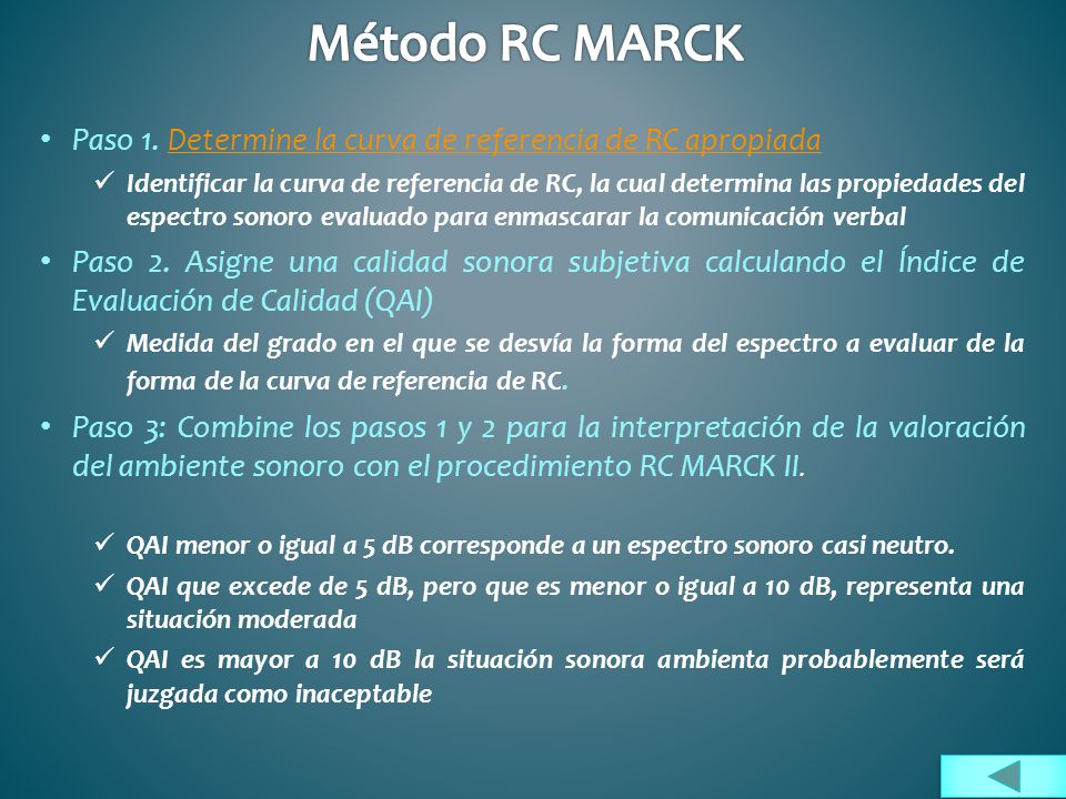 Método RC MARCK Paso 1. Determine la curva de referencia de RC apropiada.