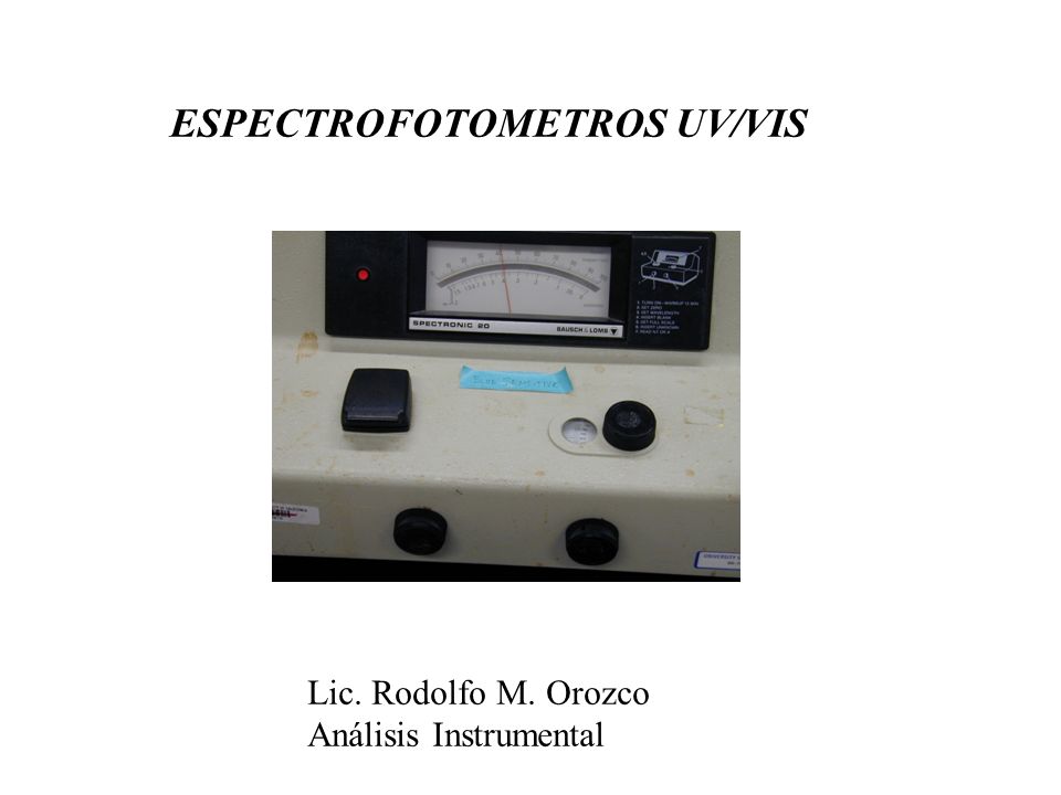 ESPECTROFOTOMETROS UV/VIS