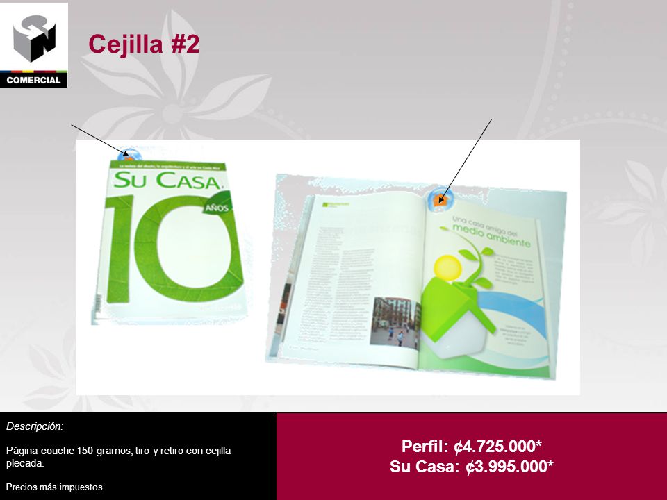 Cejilla #2 Perfil: ¢ * Su Casa: ¢ * Descripción: