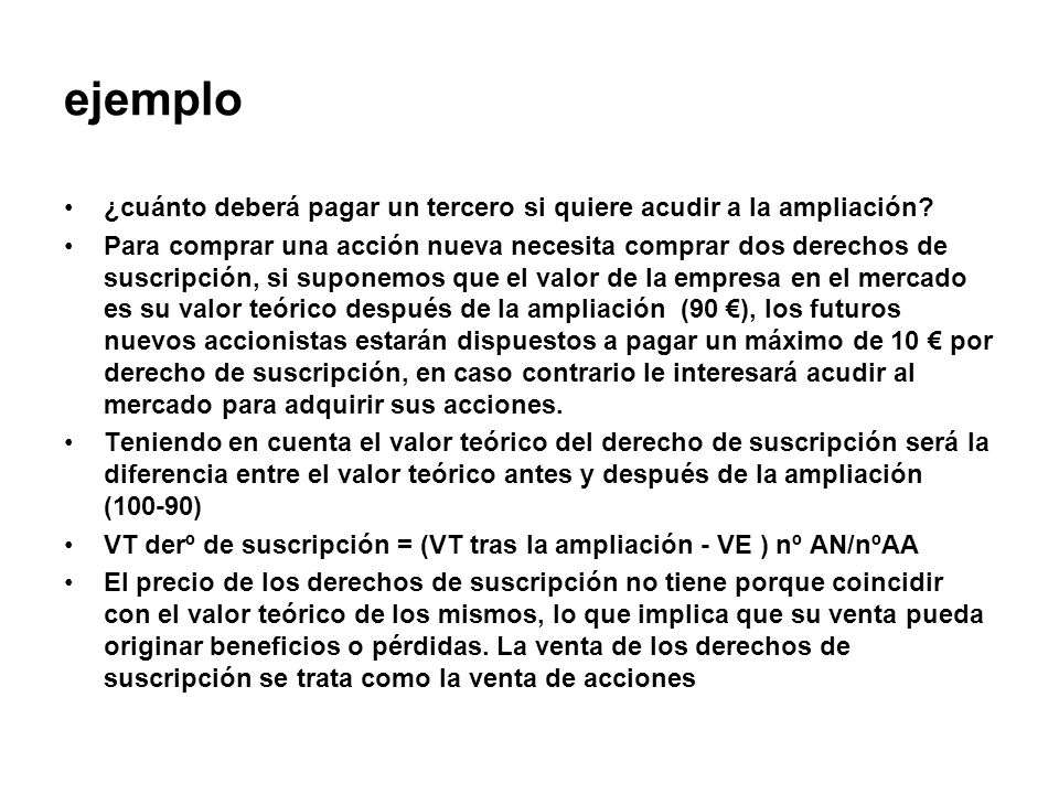 ejemplo ¿cuánto deberá pagar un tercero si quiere acudir a la ampliación