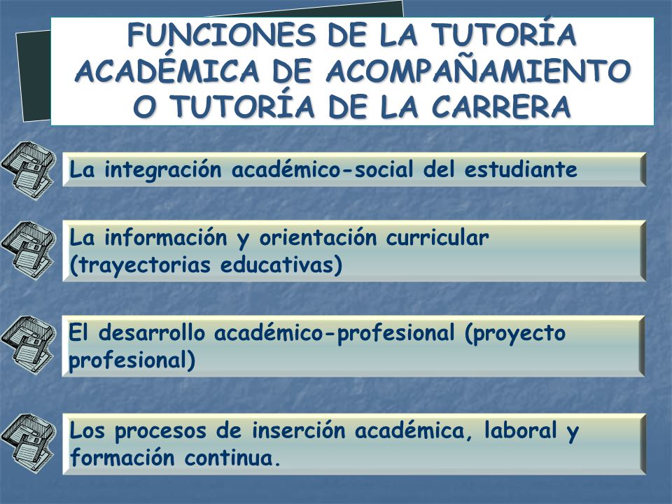 FUNCIONES DE LA TUTORÍA ACADÉMICA DE ACOMPAÑAMIENTO O TUTORÍA DE LA CARRERA