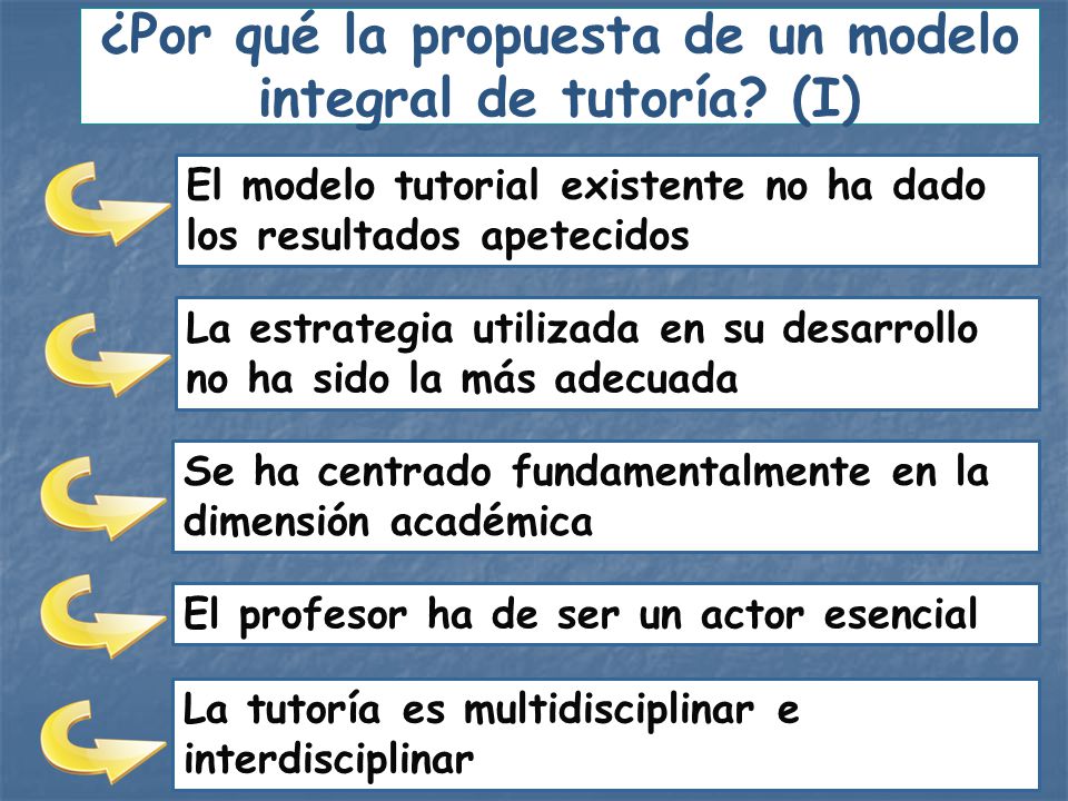 ¿Por qué la propuesta de un modelo integral de tutoría (I)