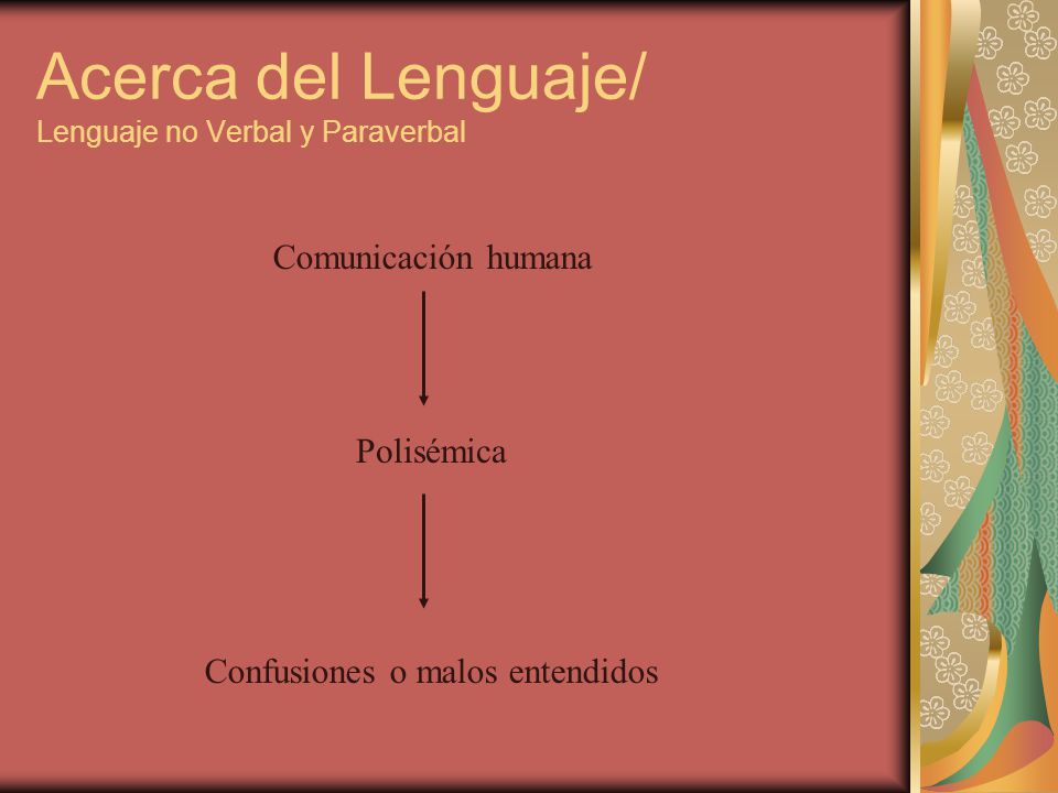 Acerca del Lenguaje/ Lenguaje no Verbal y Paraverbal