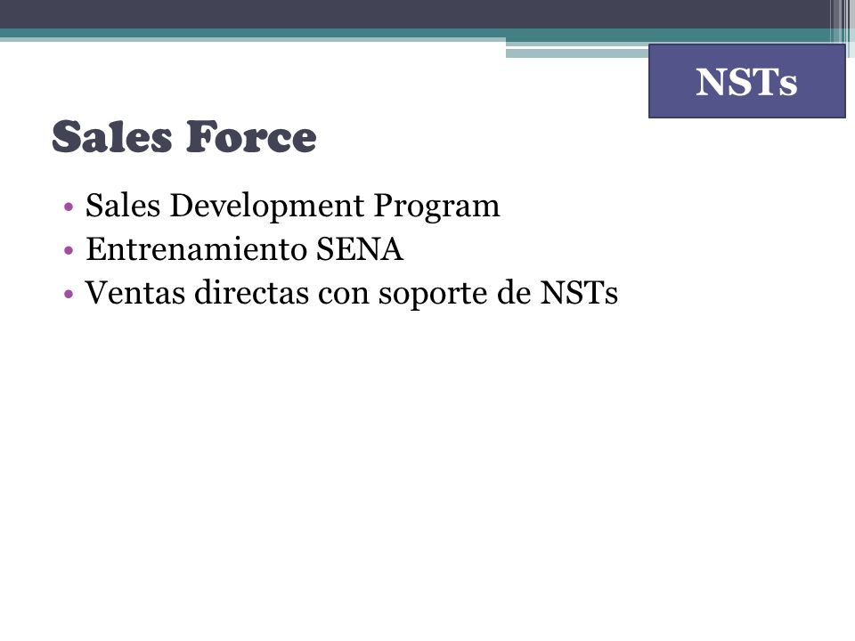Sales Force NSTs Sales Development Program Entrenamiento SENA