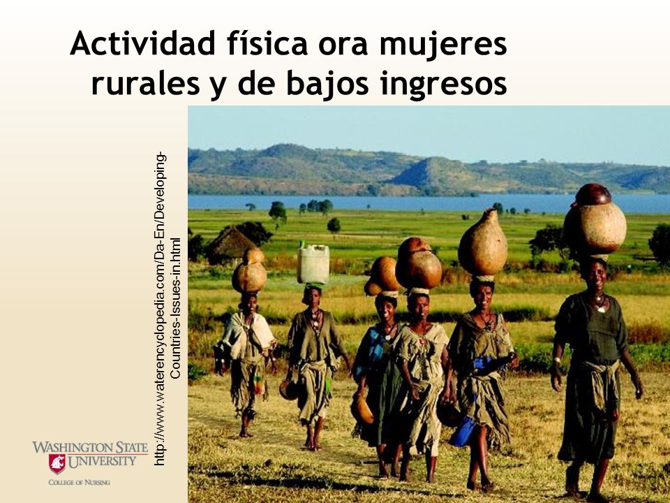Actividad física ora mujeres rurales y de bajos ingresos