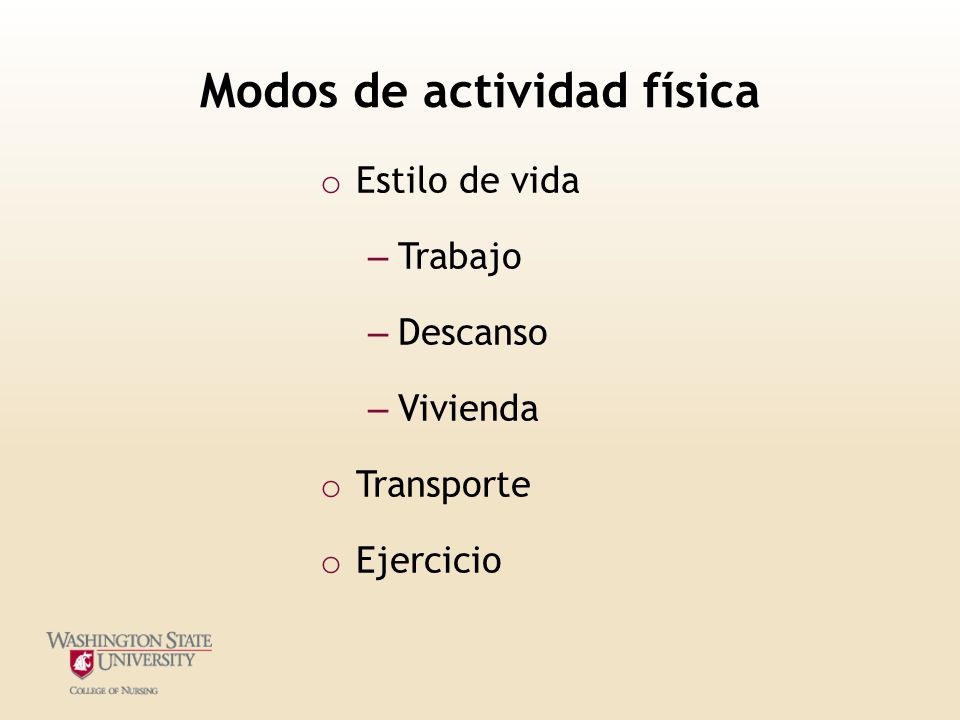 Modos de actividad física