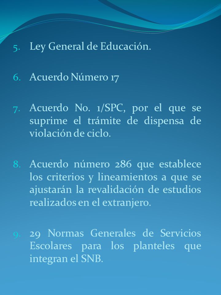 Ley General de Educación.