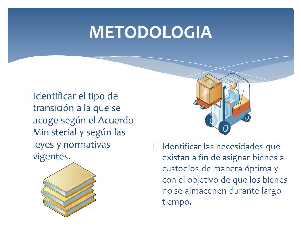 METODOLOGIA Identificar el tipo de transición a la que se acoge según el Acuerdo Ministerial y según las leyes y normativas vigentes.