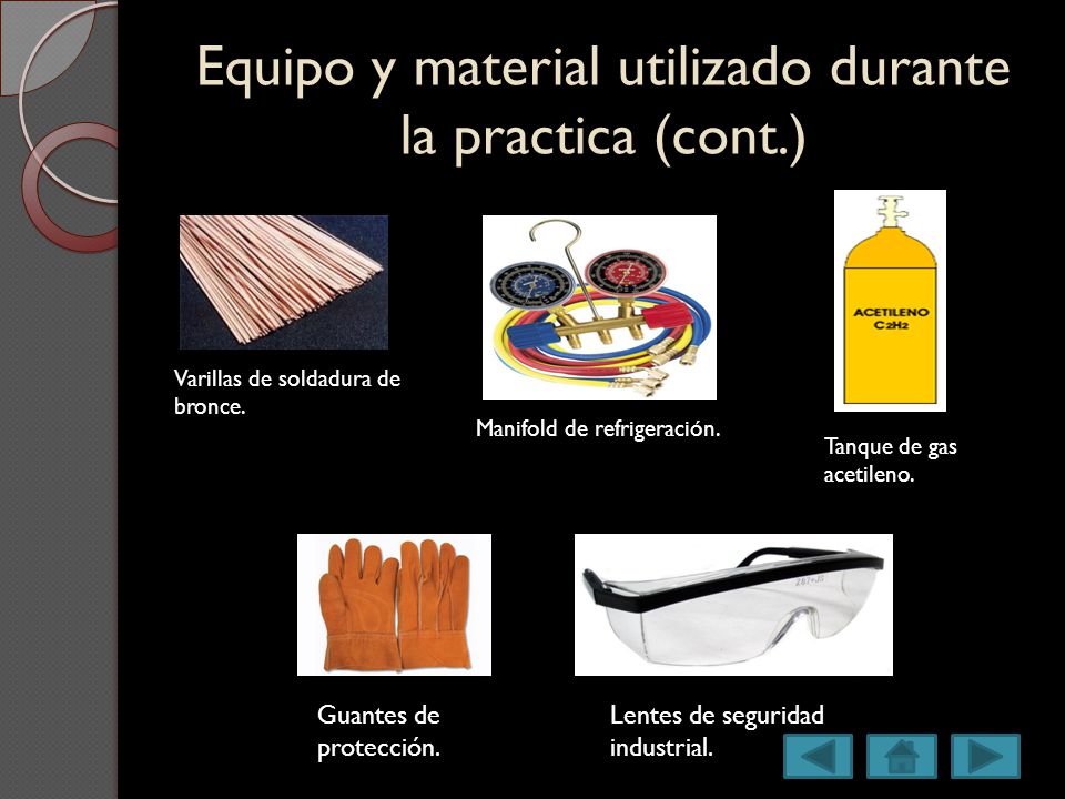 Equipo y material utilizado durante la practica (cont.)
