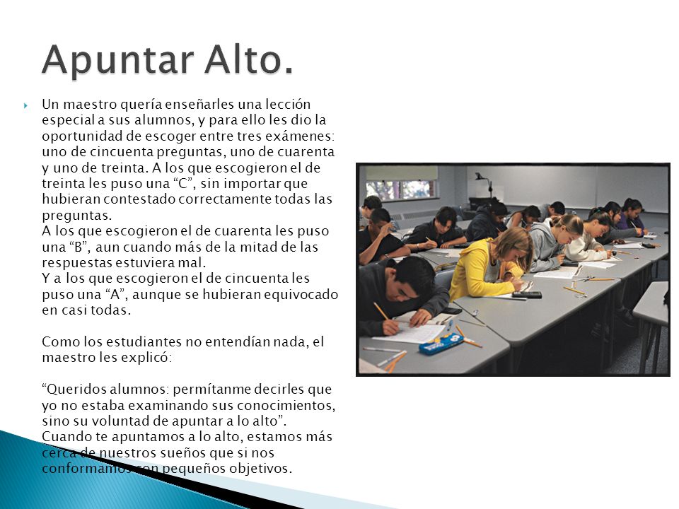Apuntar Alto.