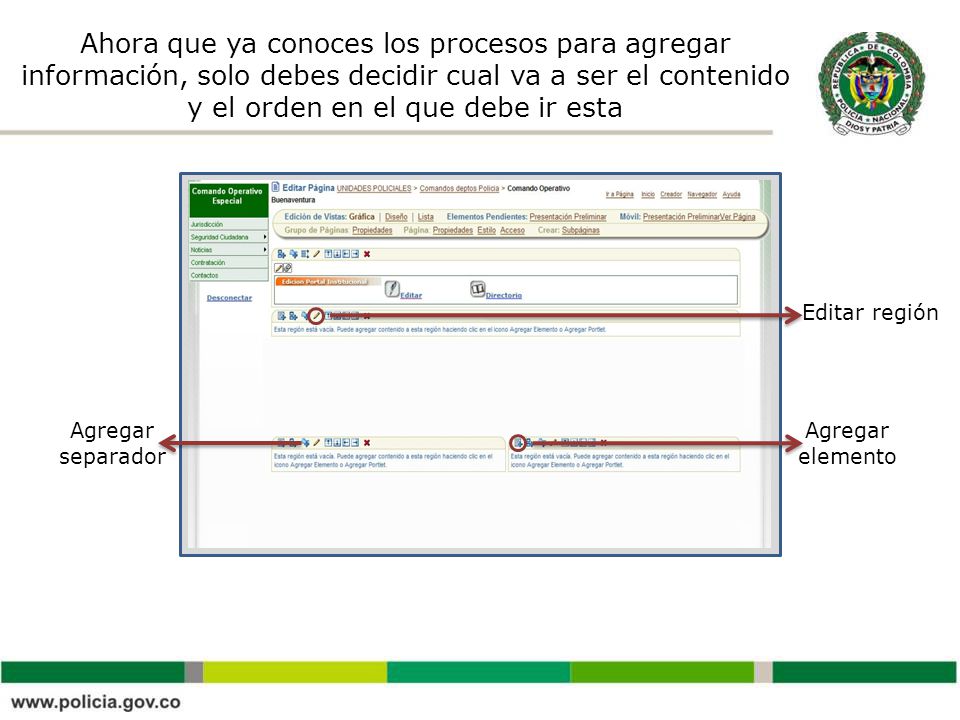 Ahora que ya conoces los procesos para agregar información, solo debes decidir cual va a ser el contenido y el orden en el que debe ir esta