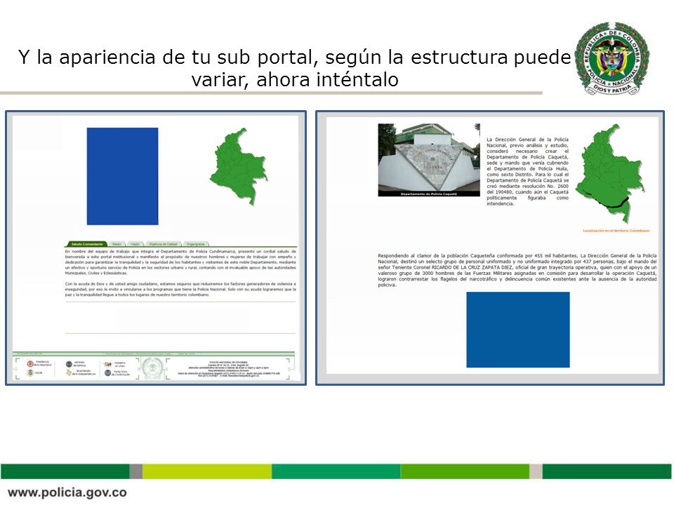 Y la apariencia de tu sub portal, según la estructura puede variar, ahora inténtalo