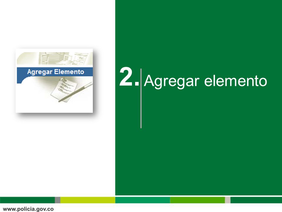 2. Agregar elemento
