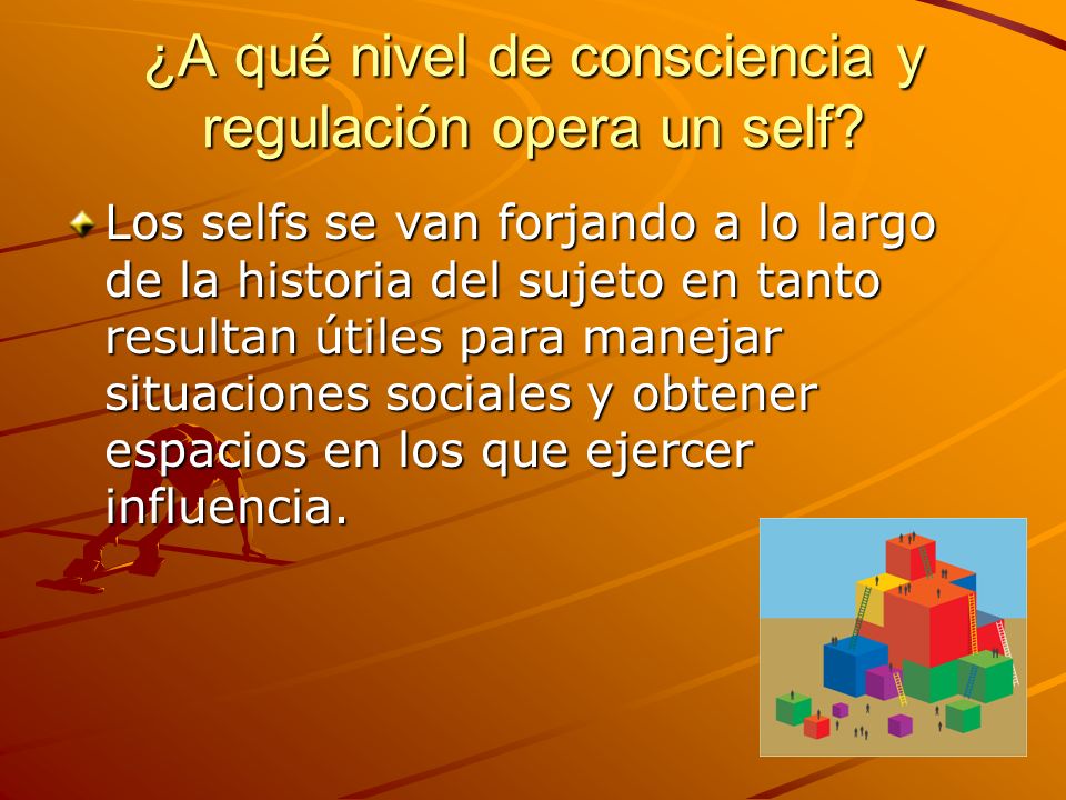 ¿A qué nivel de consciencia y regulación opera un self