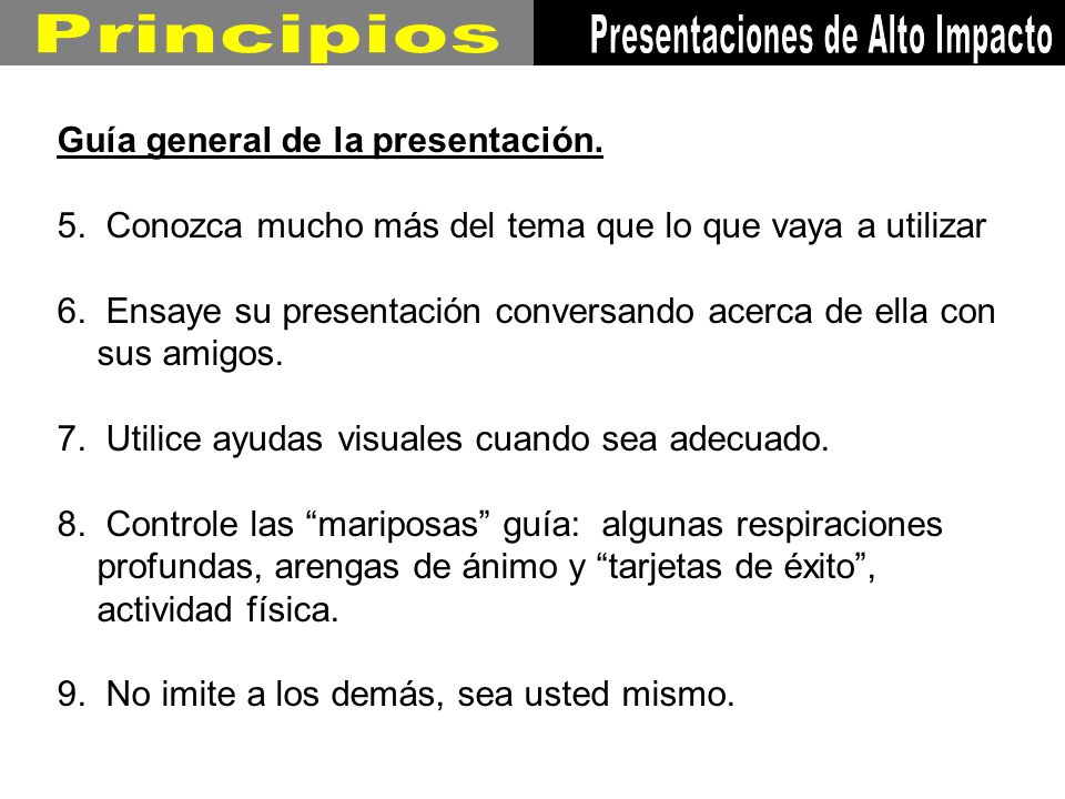 Presentaciones de Alto Impacto
