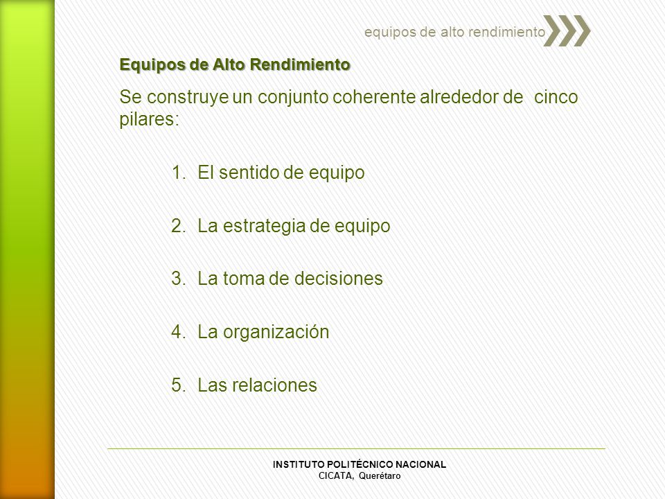 equipos de alto rendimiento