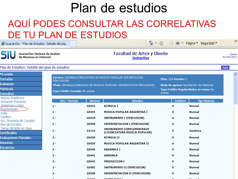 Plan de estudios AQUÍ PODES CONSULTAR LAS CORRELATIVAS DE TU PLAN DE ESTUDIOS