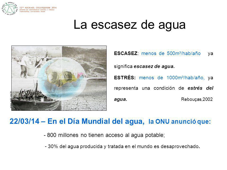 22/03/14 – En el Día Mundial del agua, la ONU anunció que: