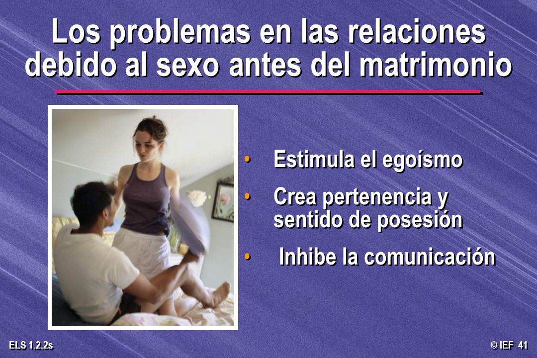 Los problemas en las relaciones debido al sexo antes del matrimonio