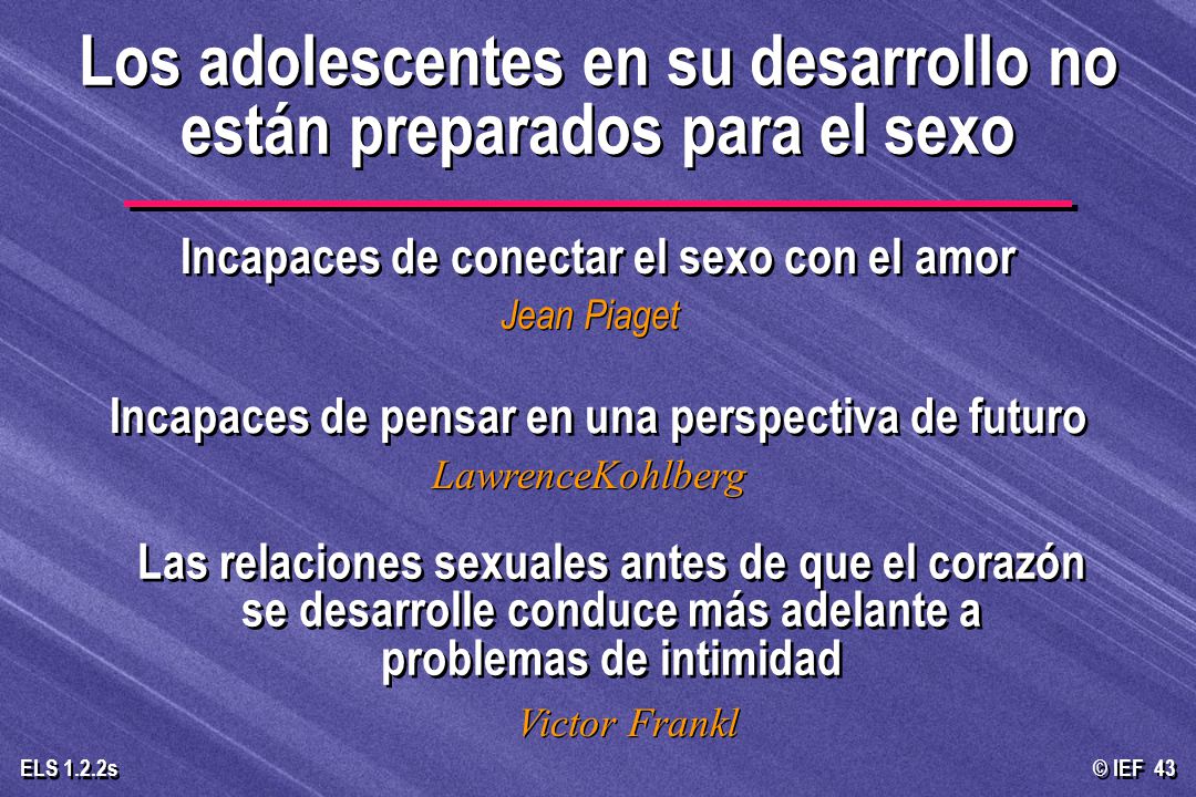 Los adolescentes en su desarrollo no están preparados para el sexo