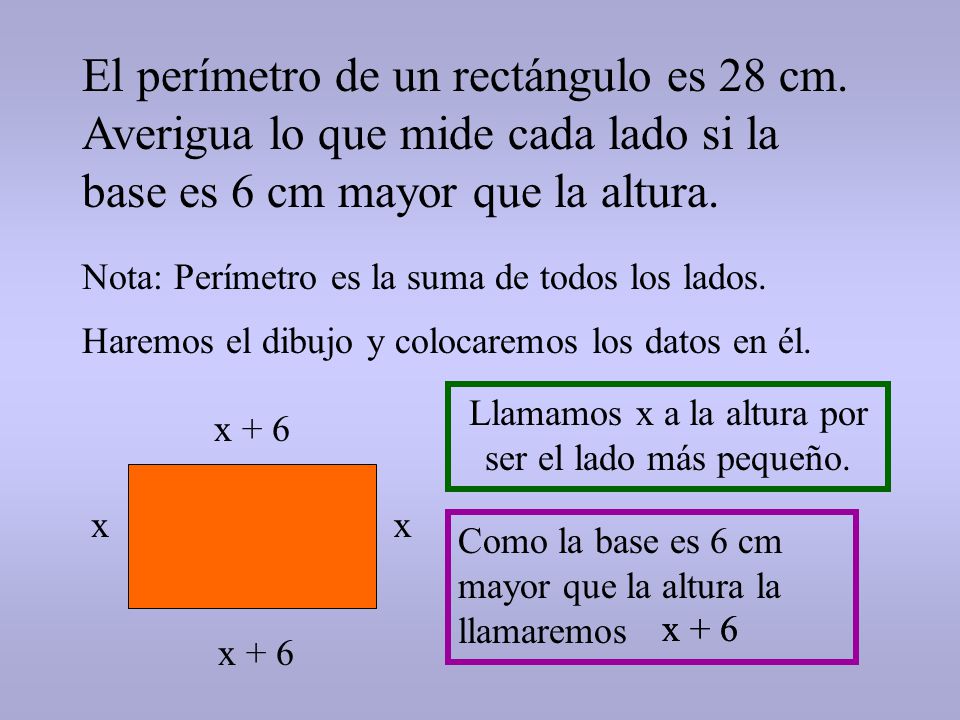 Llamamos x a la altura por ser el lado más pequeño.