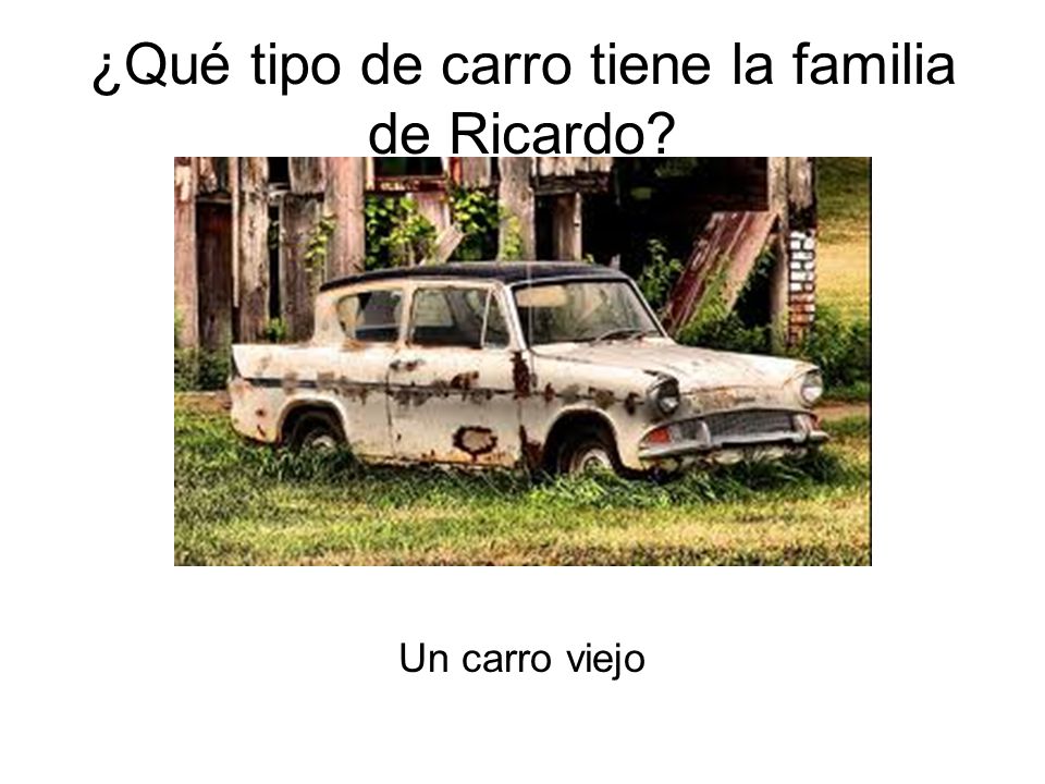 ¿Qué tipo de carro tiene la familia de Ricardo